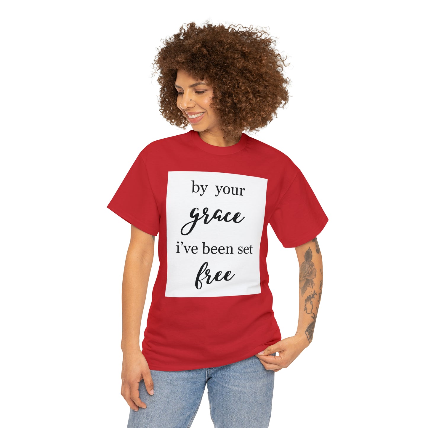Unisex T-shirt (by your grace I’ve been set free)