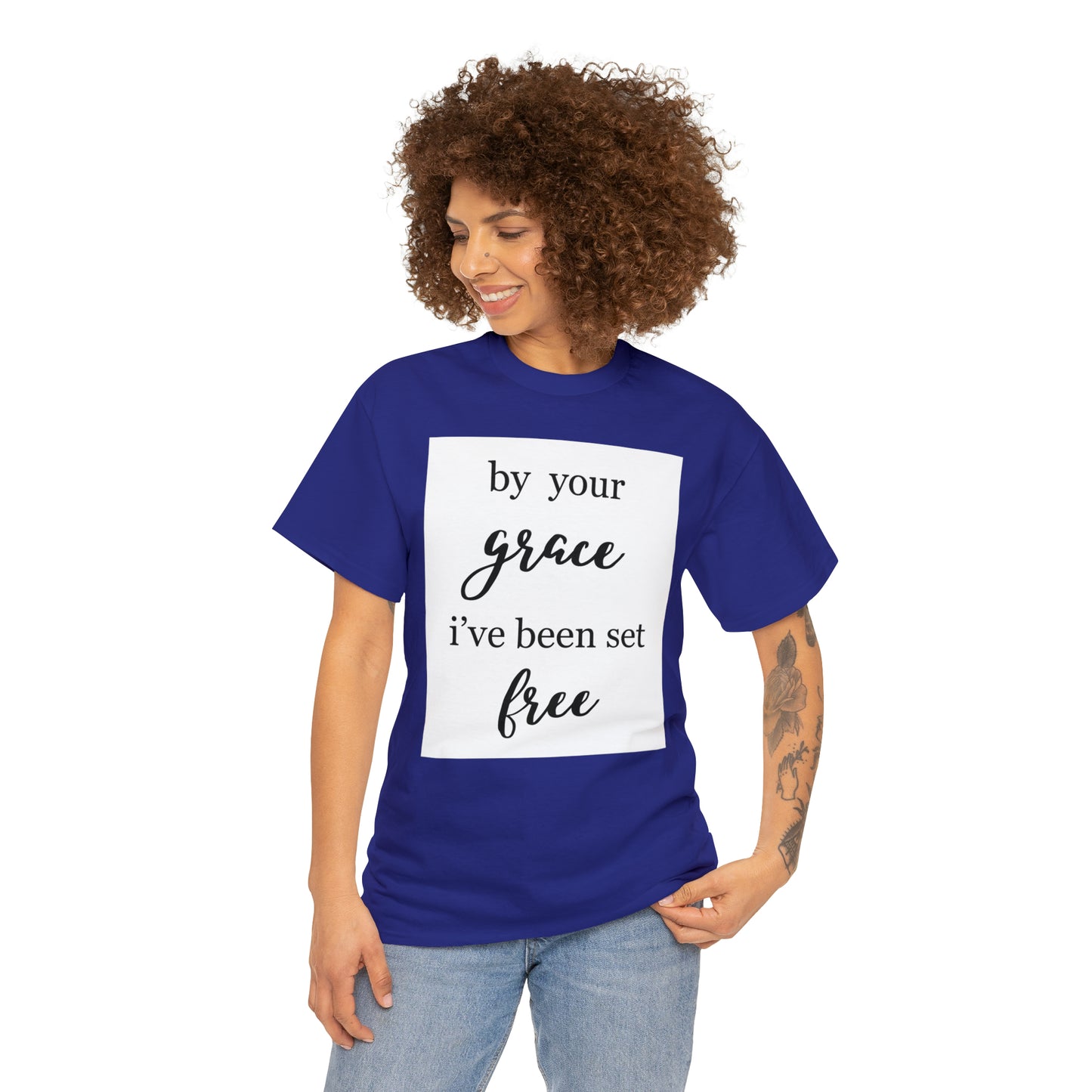 Unisex T-shirt (by your grace I’ve been set free)