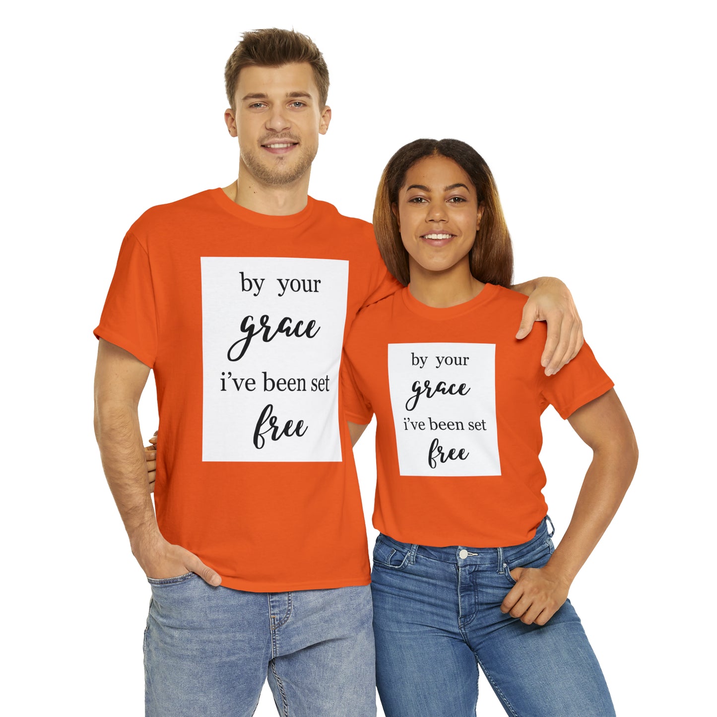 Unisex T-shirt (by your grace I’ve been set free)