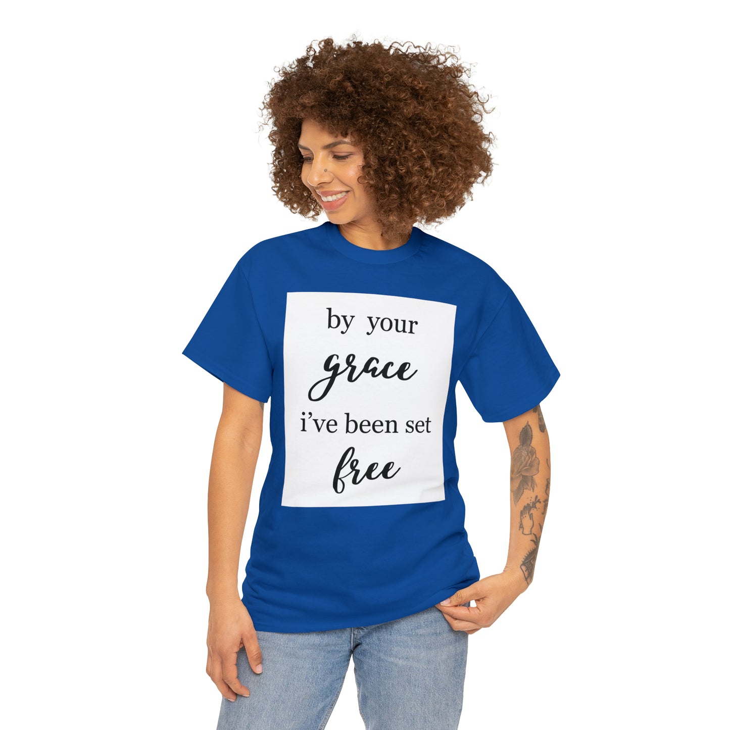 Unisex T-shirt (by your grace I’ve been set free)
