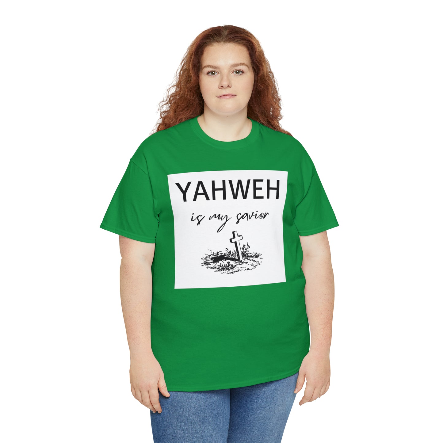 Unisex Tee- Shirt (Yahweh is my savior) with a cross