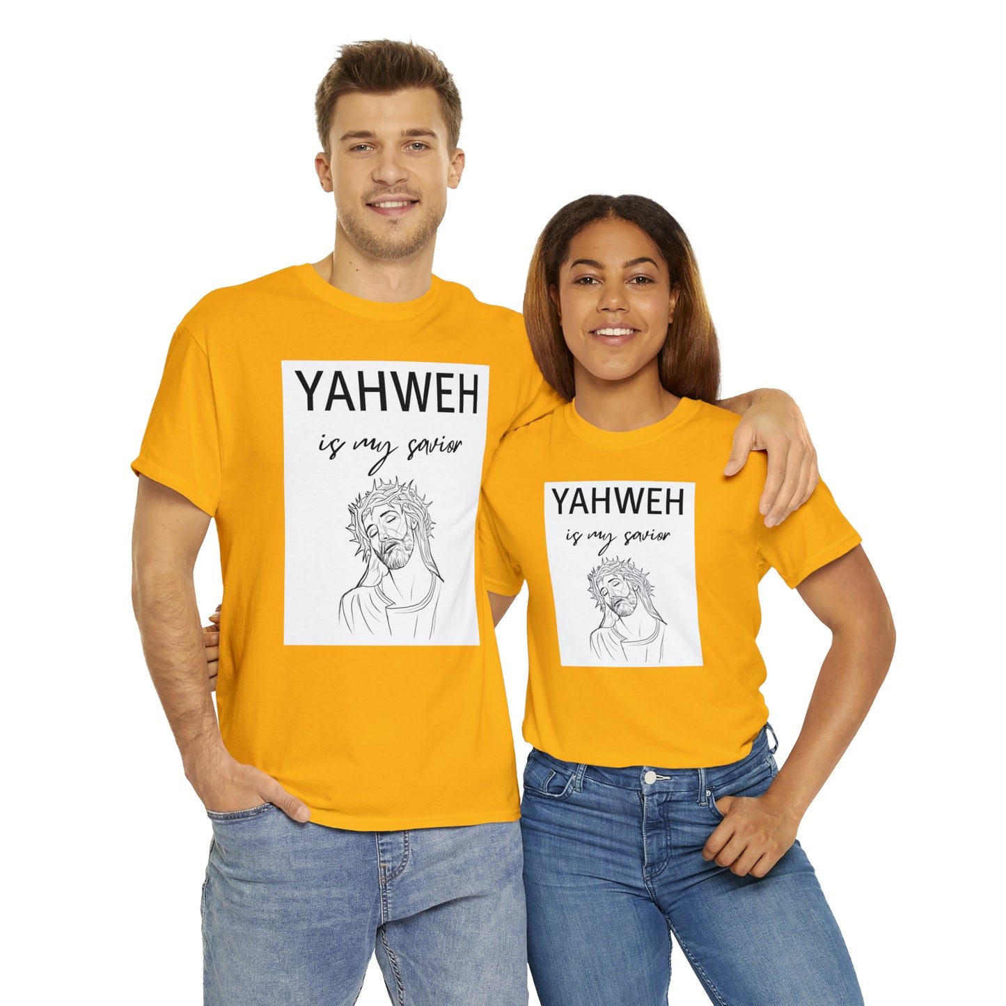 Unisex Tee (Yahweh Is My Savior) with Jesus design