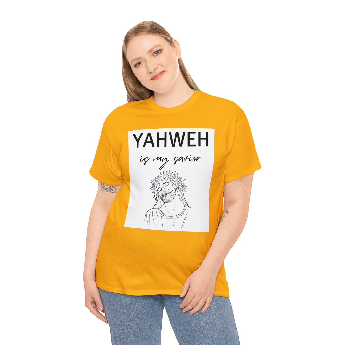 Unisex Tee (Yahweh Is My Savior) with Jesus design