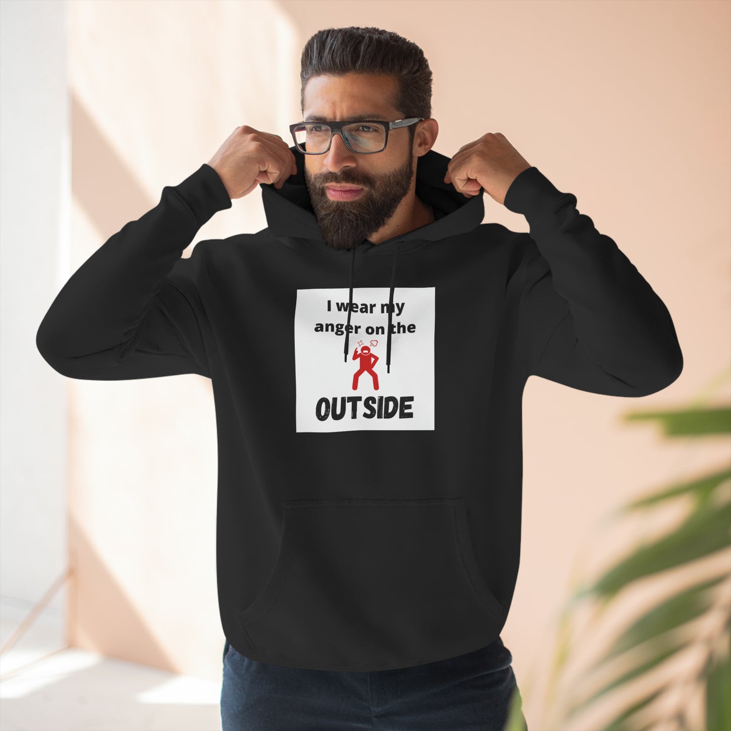 Men’s Pullover Hoodie (I wear my anger on the outside)