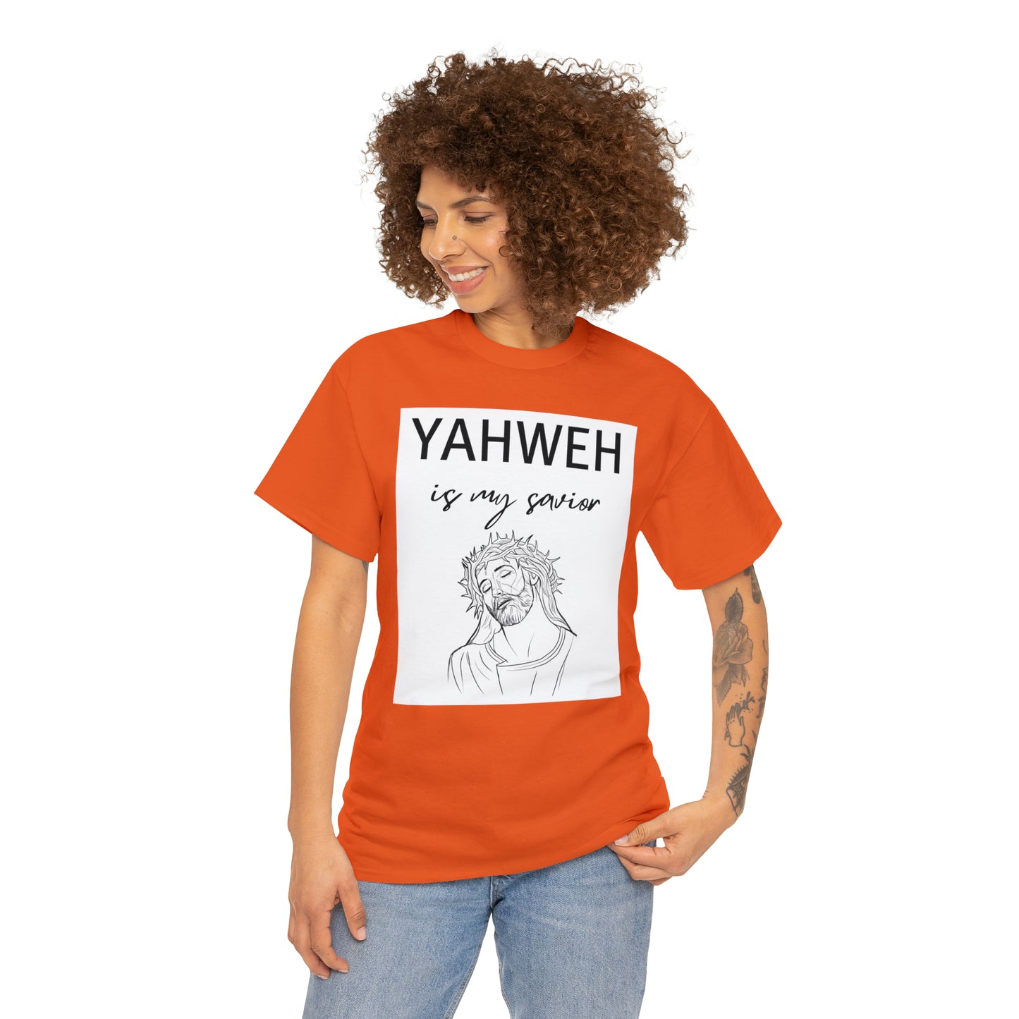 Unisex Tee (Yahweh Is My Savior) with Jesus design