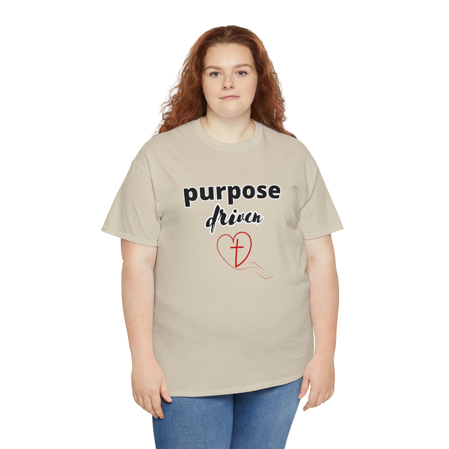 Unisex Cotton T-Shirt (purpose driven heart with a cross)