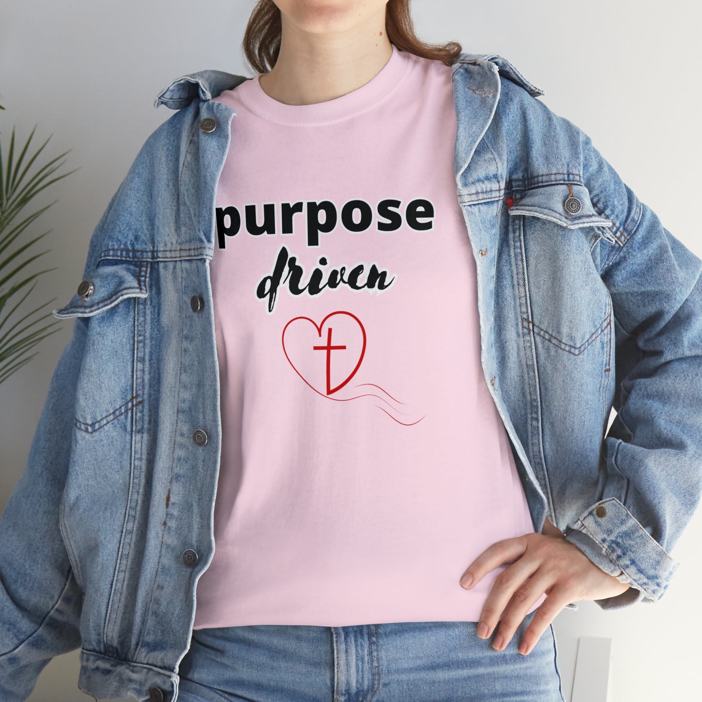 Unisex Cotton T-Shirt (purpose driven heart with a cross)