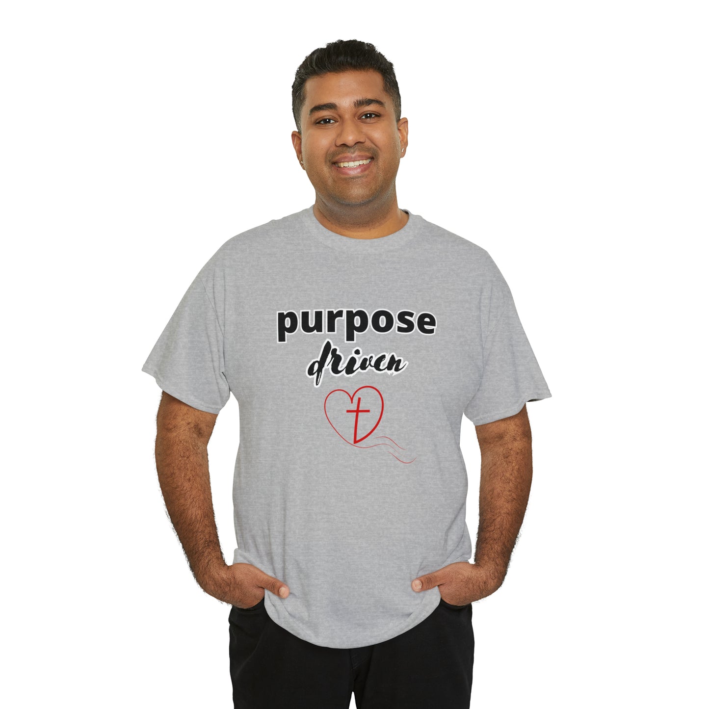 Unisex Cotton T-Shirt (purpose driven heart with a cross)