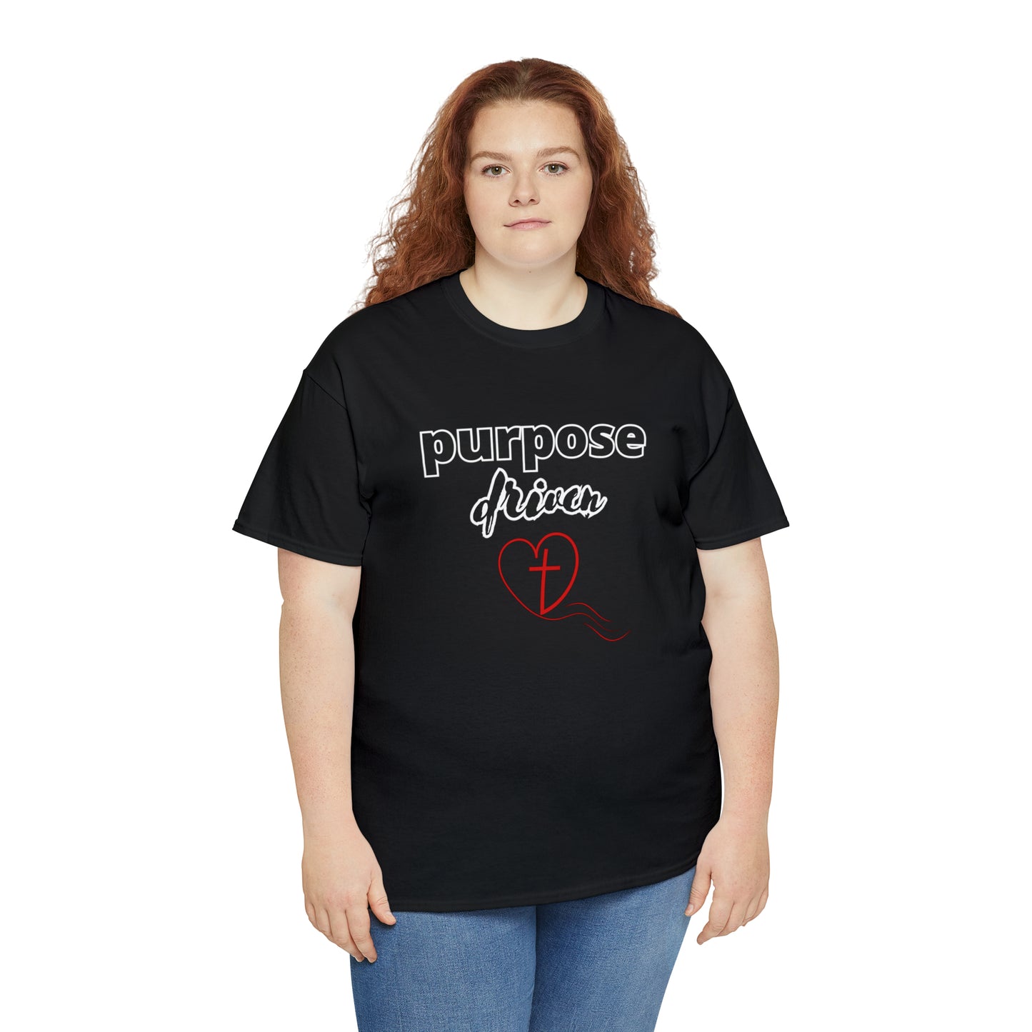 Unisex Cotton T-Shirt (purpose driven heart with a cross)