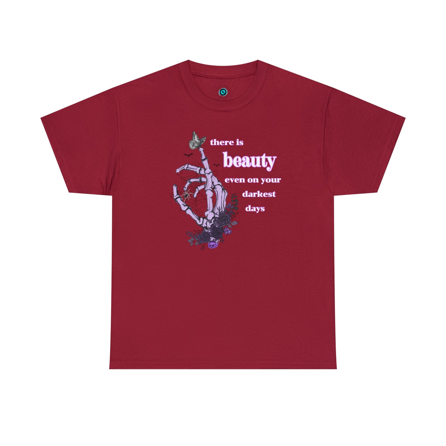 Woman’s Cotton T-Shirt (there is beauty even on your darkest days)