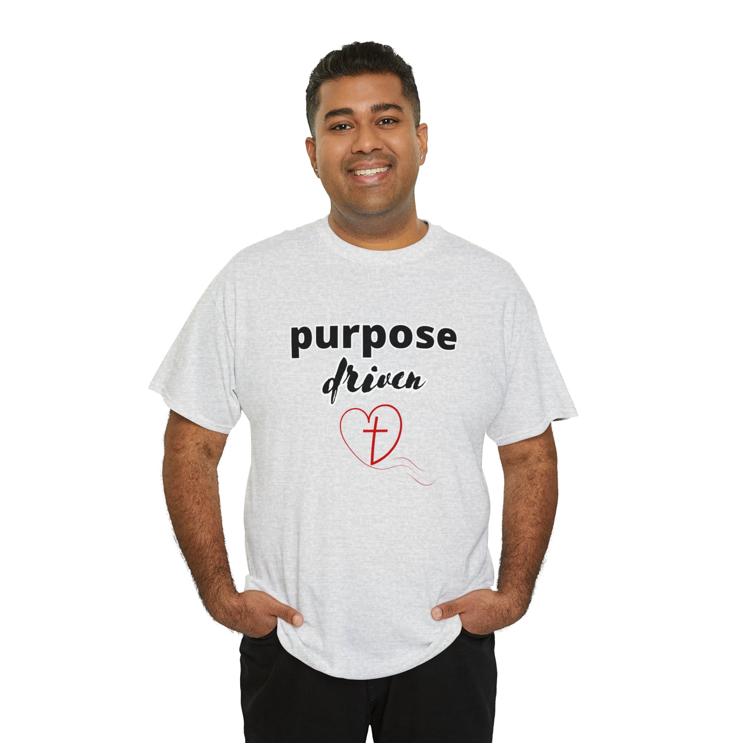Unisex Cotton T-Shirt (purpose driven heart with a cross)