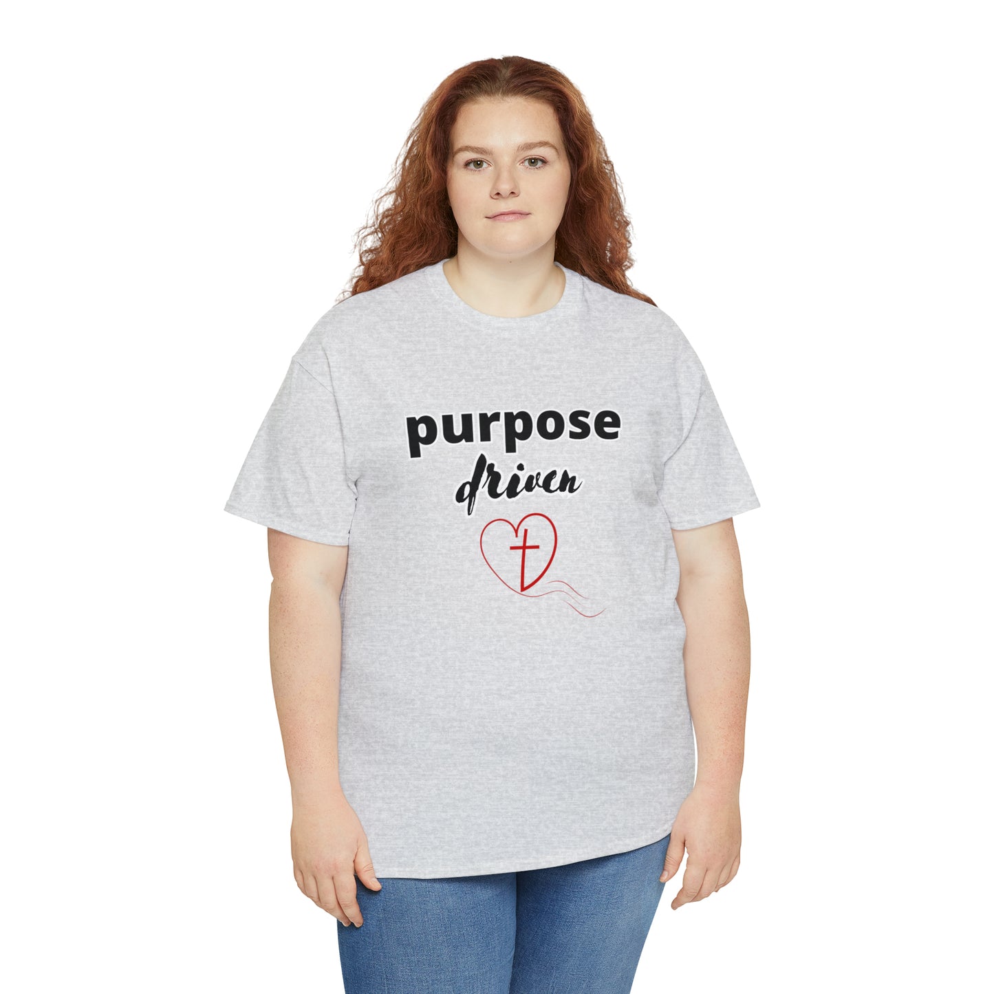 Unisex Cotton T-Shirt (purpose driven heart with a cross)