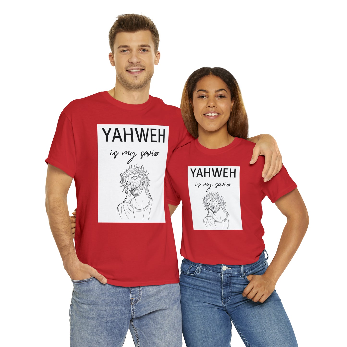 Unisex Tee (Yahweh Is My Savior) with Jesus design