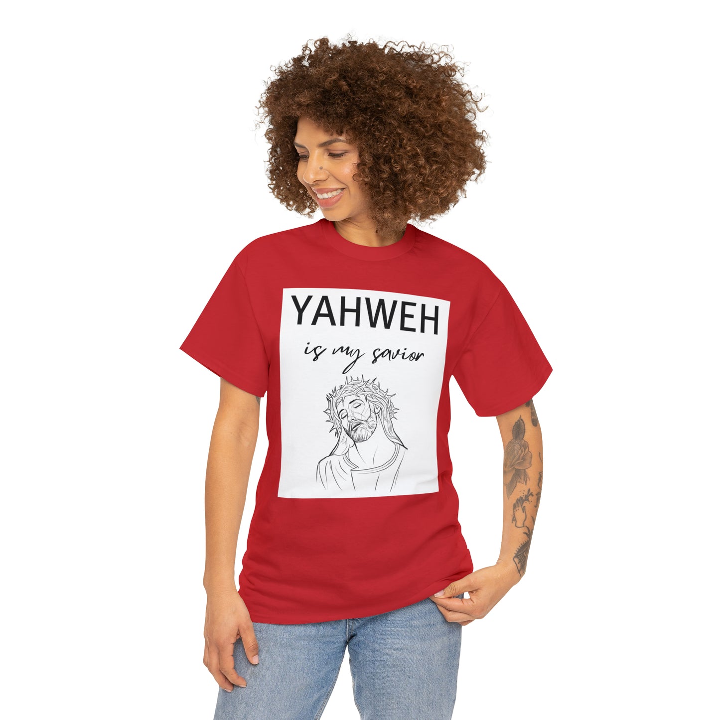 Unisex Tee (Yahweh Is My Savior) with Jesus design