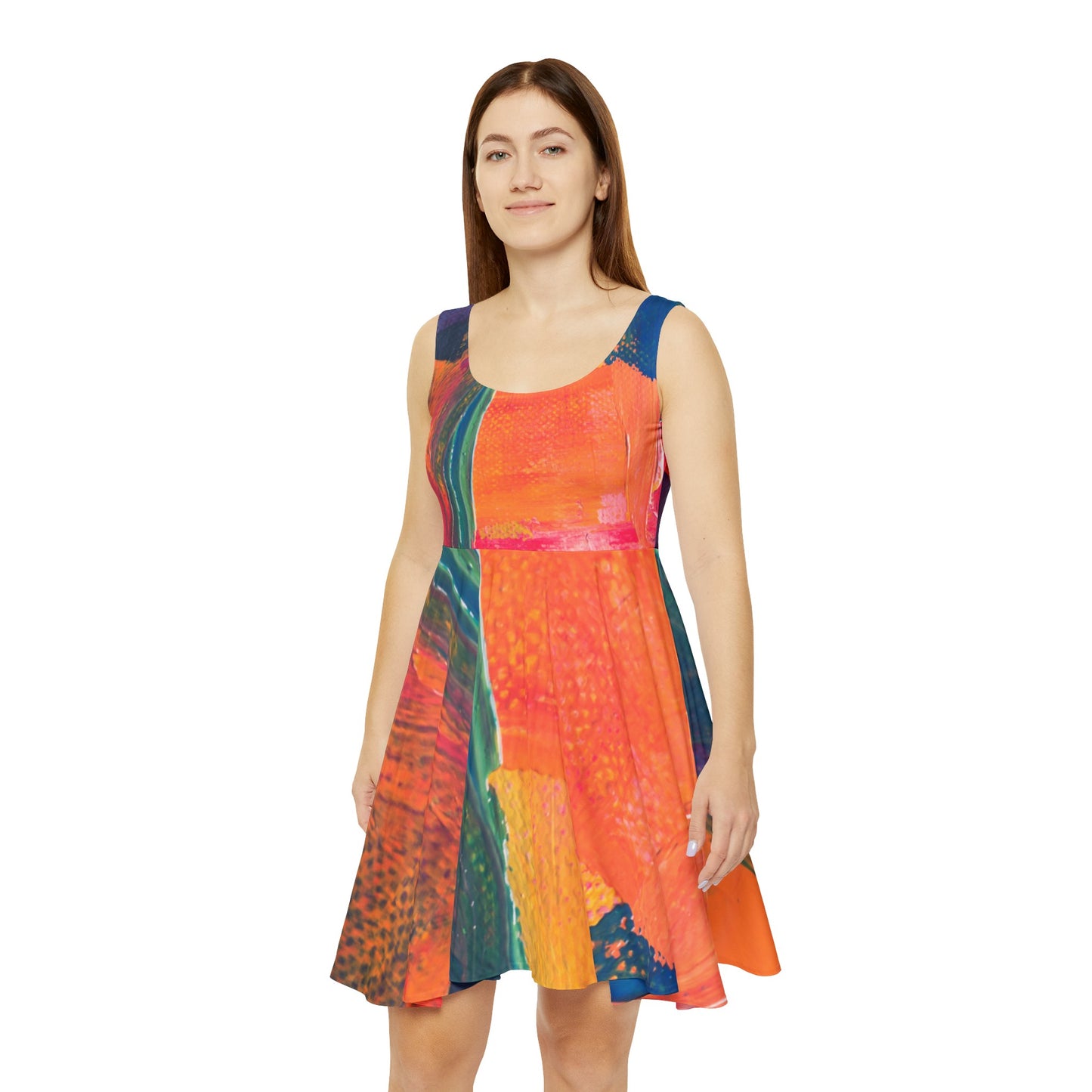 Women's Skater Dress (mixed paint)