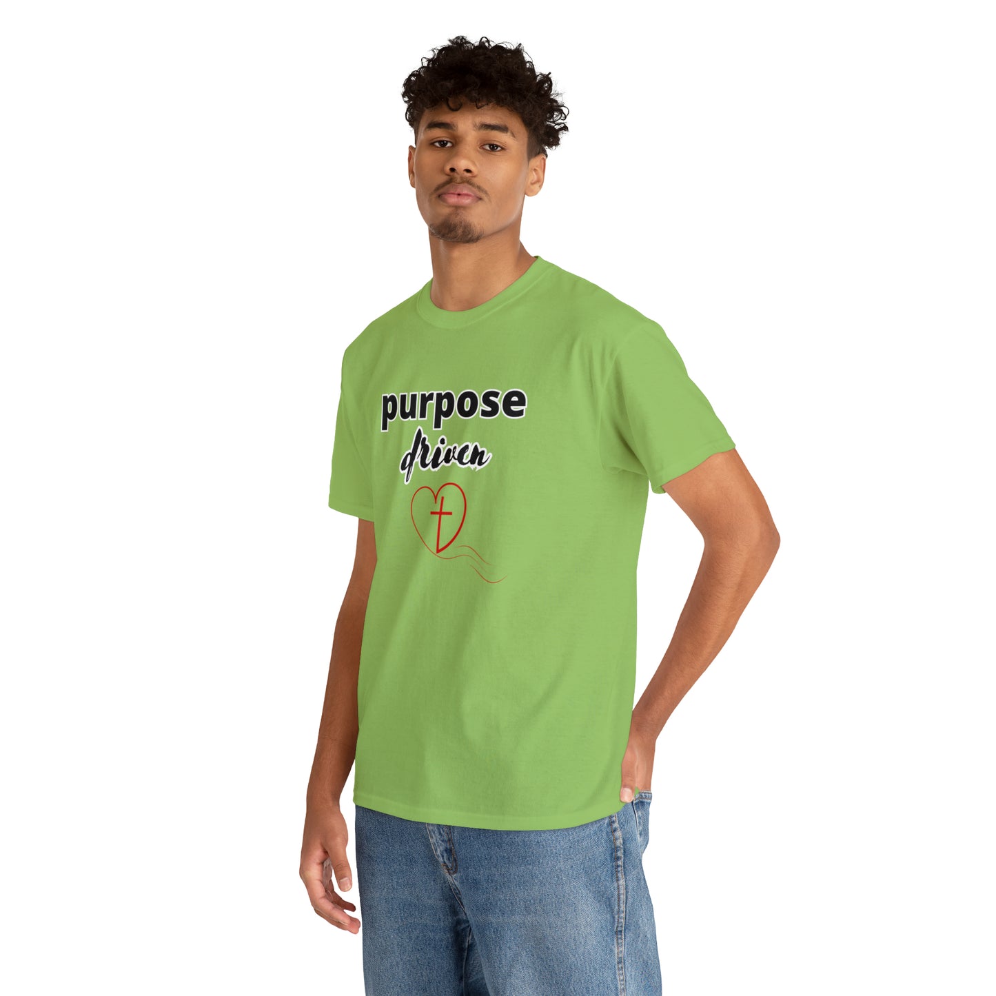 Unisex Cotton T-Shirt (purpose driven heart with a cross)
