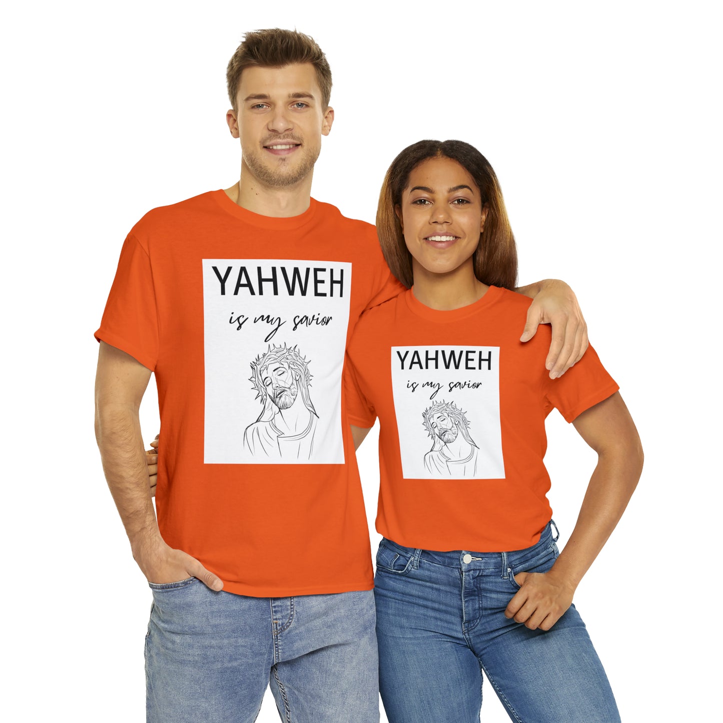 Unisex Tee (Yahweh Is My Savior) with Jesus design