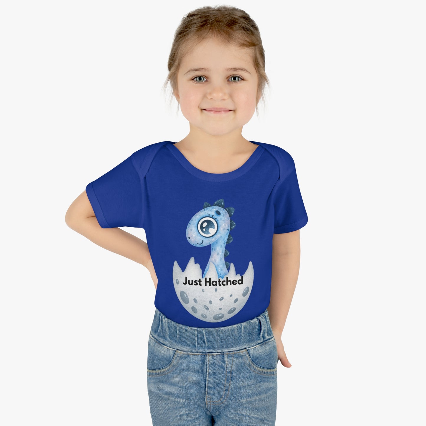 Boy Baby Onesie (just hatched dinosaur)