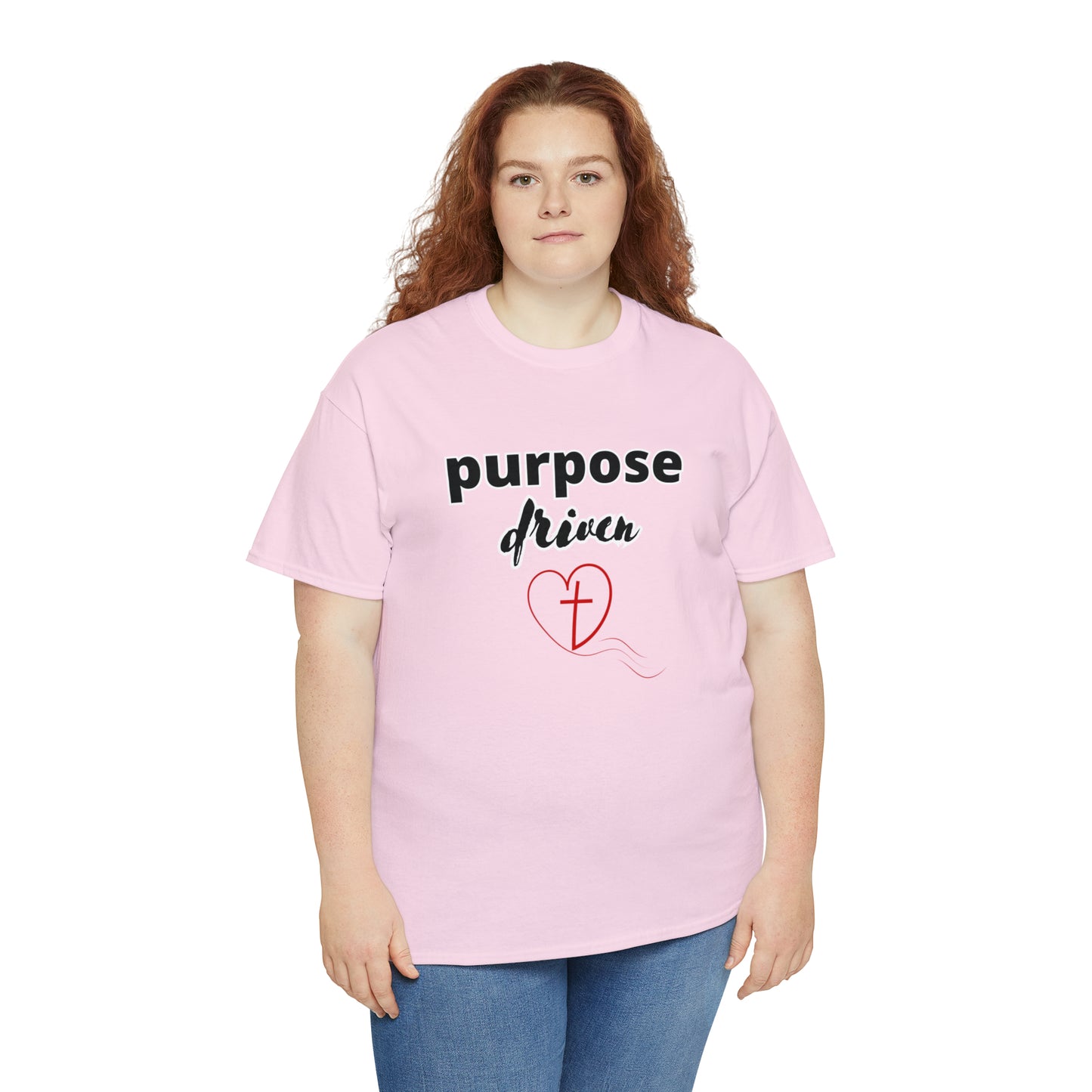 Unisex Cotton T-Shirt (purpose driven heart with a cross)