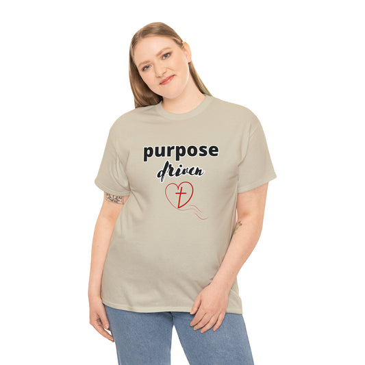 Unisex Cotton T-Shirt (purpose driven heart with a cross)