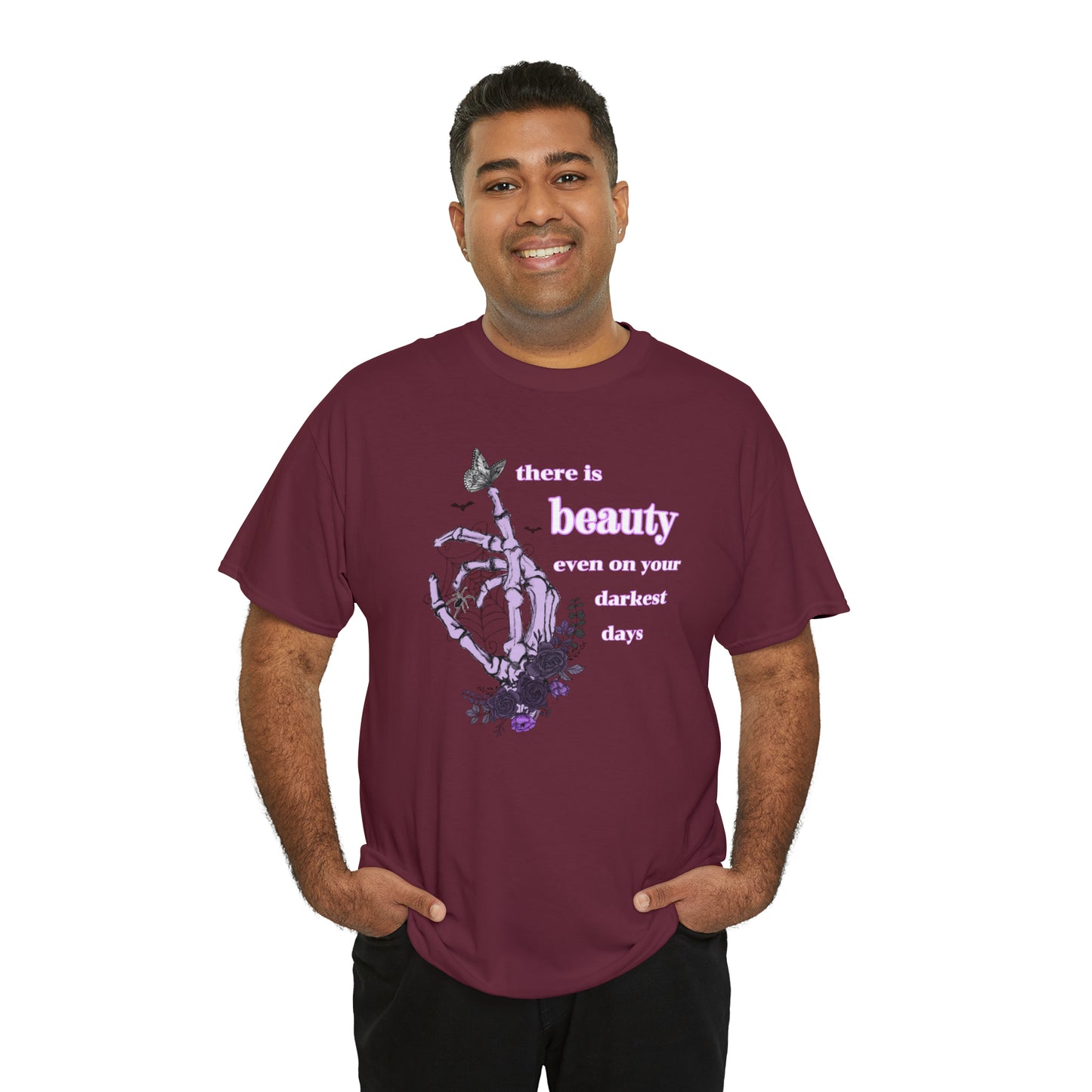 Woman’s Cotton T-Shirt (there is beauty even on your darkest days)