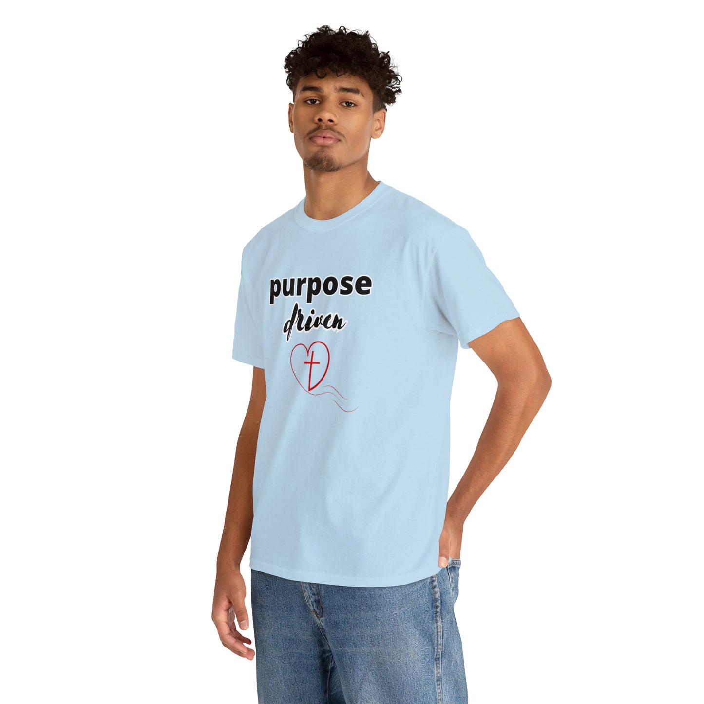 Unisex Cotton T-Shirt (purpose driven heart with a cross)
