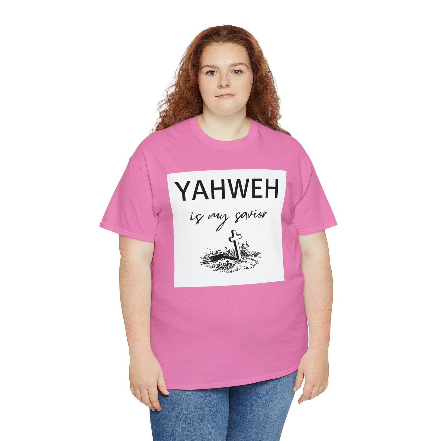 Unisex Tee- Shirt (Yahweh is my savior) with a cross