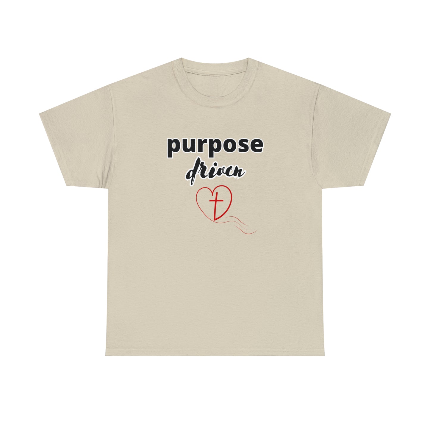Unisex Cotton T-Shirt (purpose driven heart with a cross)