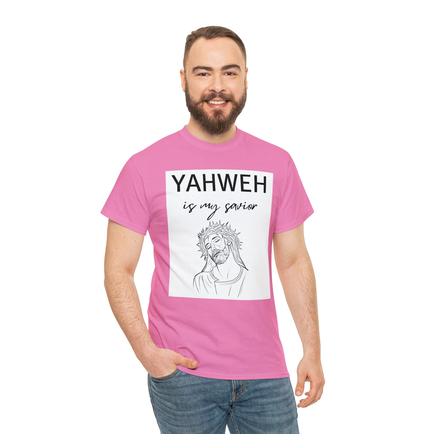 Unisex Tee (Yahweh Is My Savior) with Jesus design