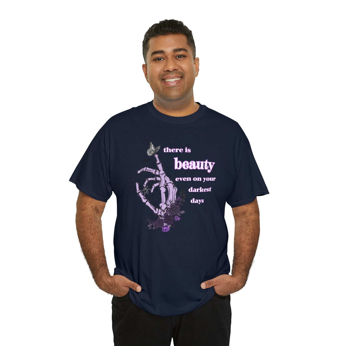 Woman’s Cotton T-Shirt (there is beauty even on your darkest days)