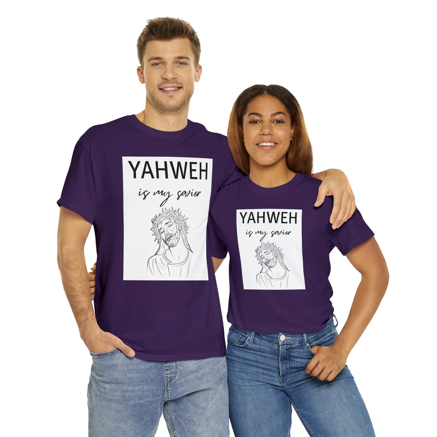 Unisex Tee (Yahweh Is My Savior) with Jesus design