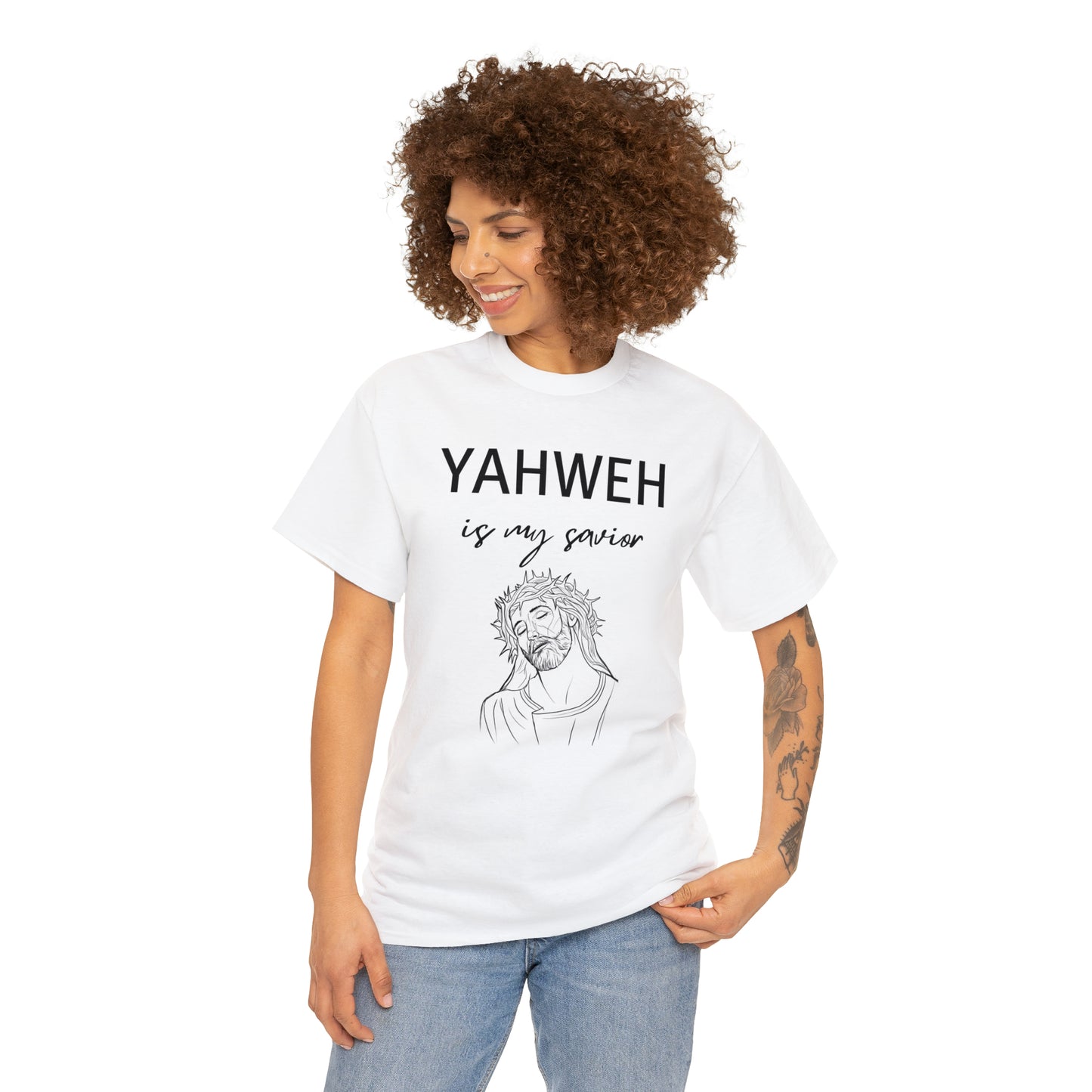 Unisex Tee (Yahweh Is My Savior) with Jesus design