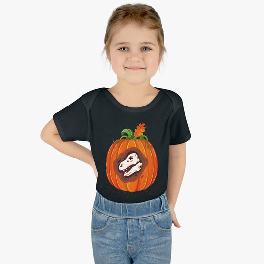 Halloween Dino-Bone Pumpkin Baby Bodysuit