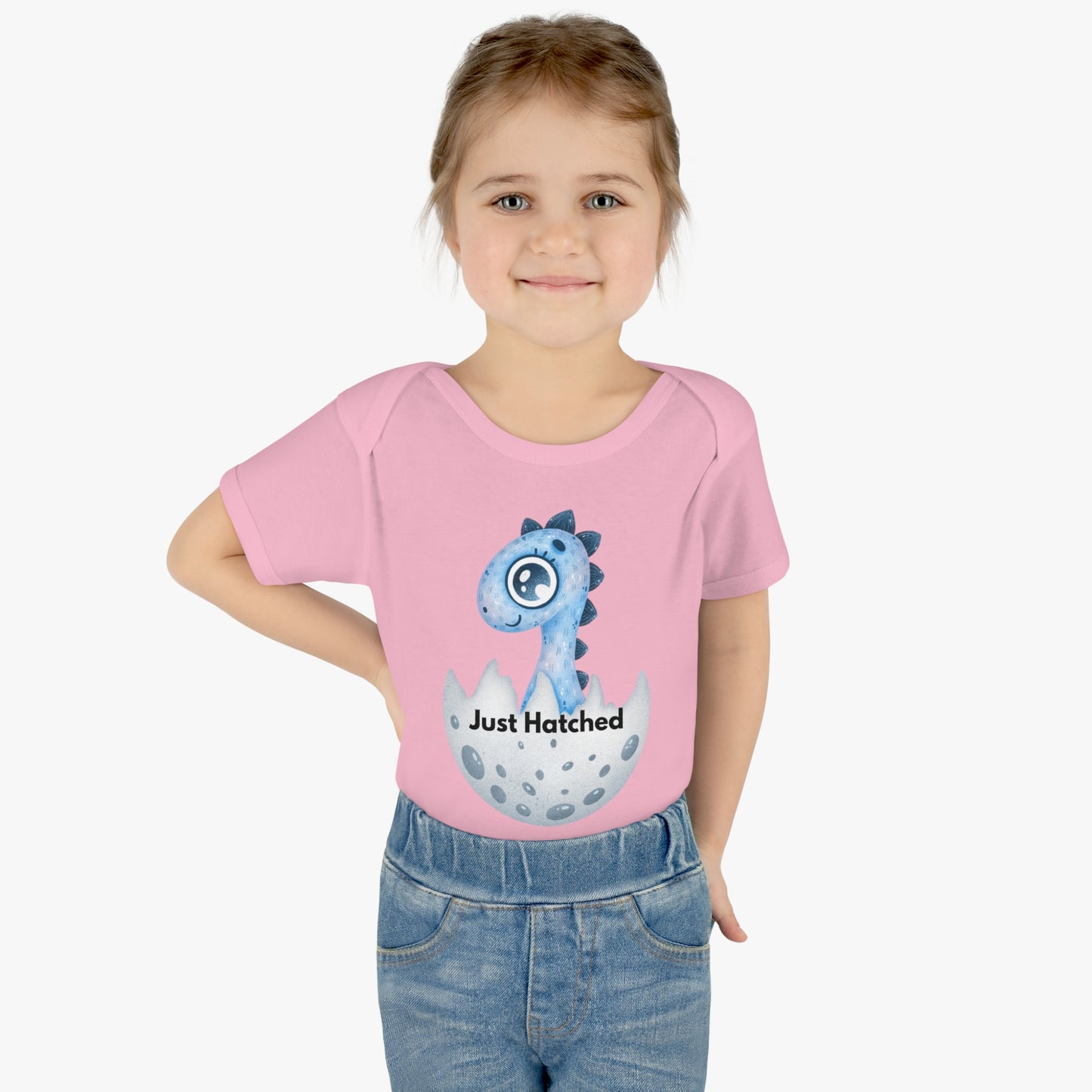 Boy Baby Onesie (just hatched dinosaur)