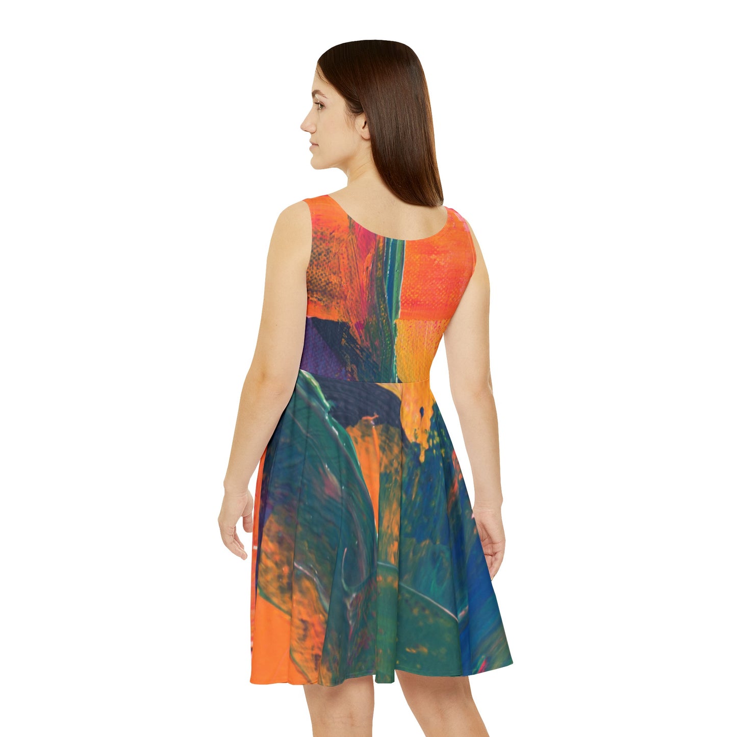 Women's Skater Dress (mixed paint)