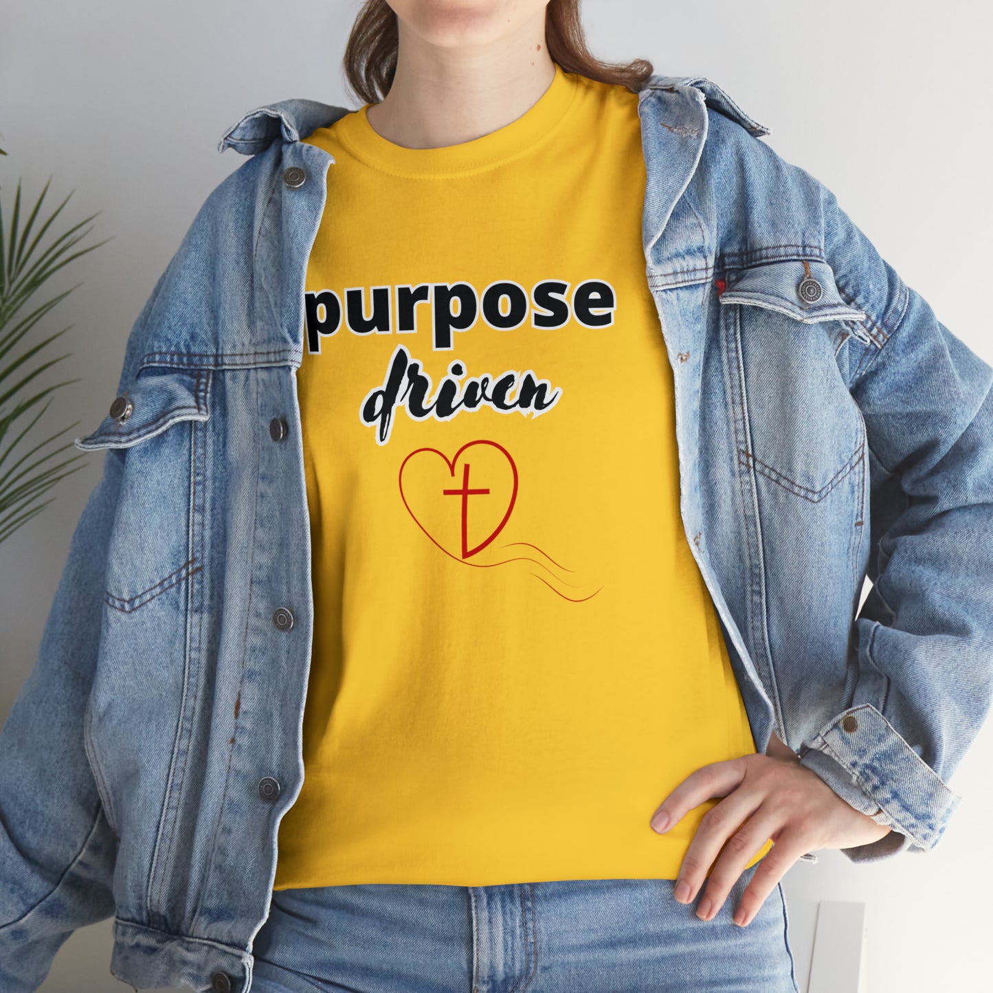 Unisex Cotton T-Shirt (purpose driven heart with a cross)