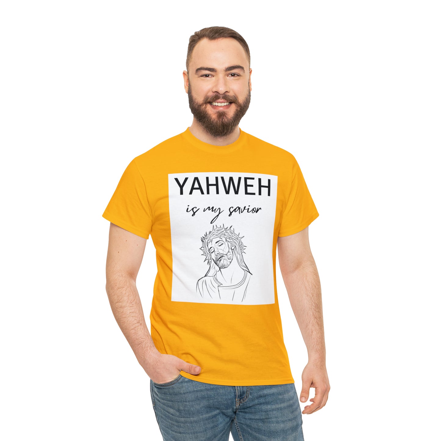 Unisex Tee (Yahweh Is My Savior) with Jesus design