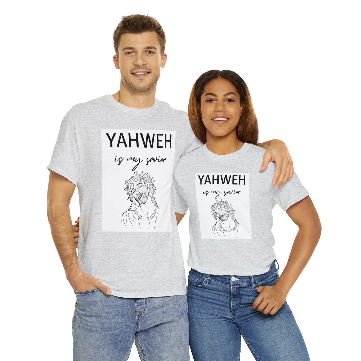 Unisex Tee (Yahweh Is My Savior) with Jesus design