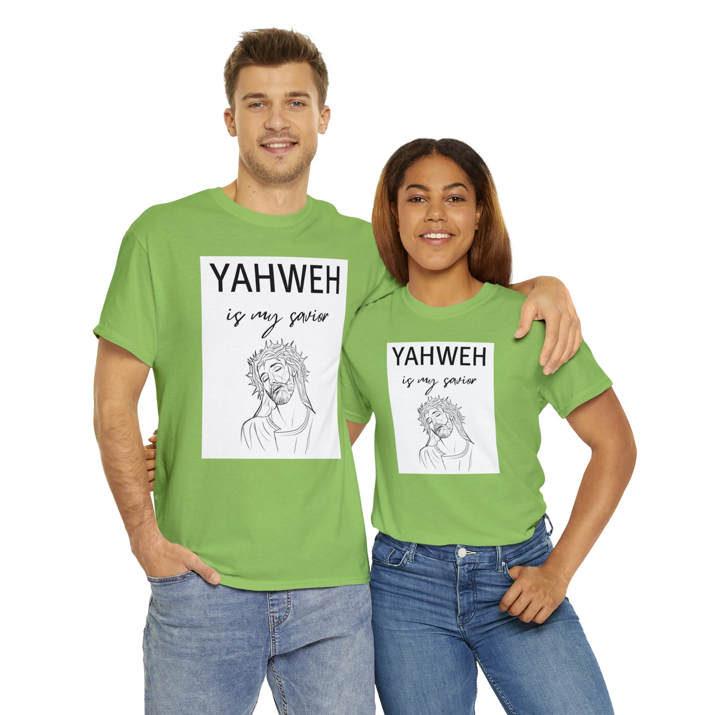 Unisex Tee (Yahweh Is My Savior) with Jesus design