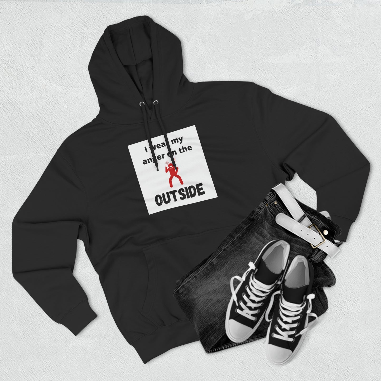 Men’s Pullover Hoodie (I wear my anger on the outside)