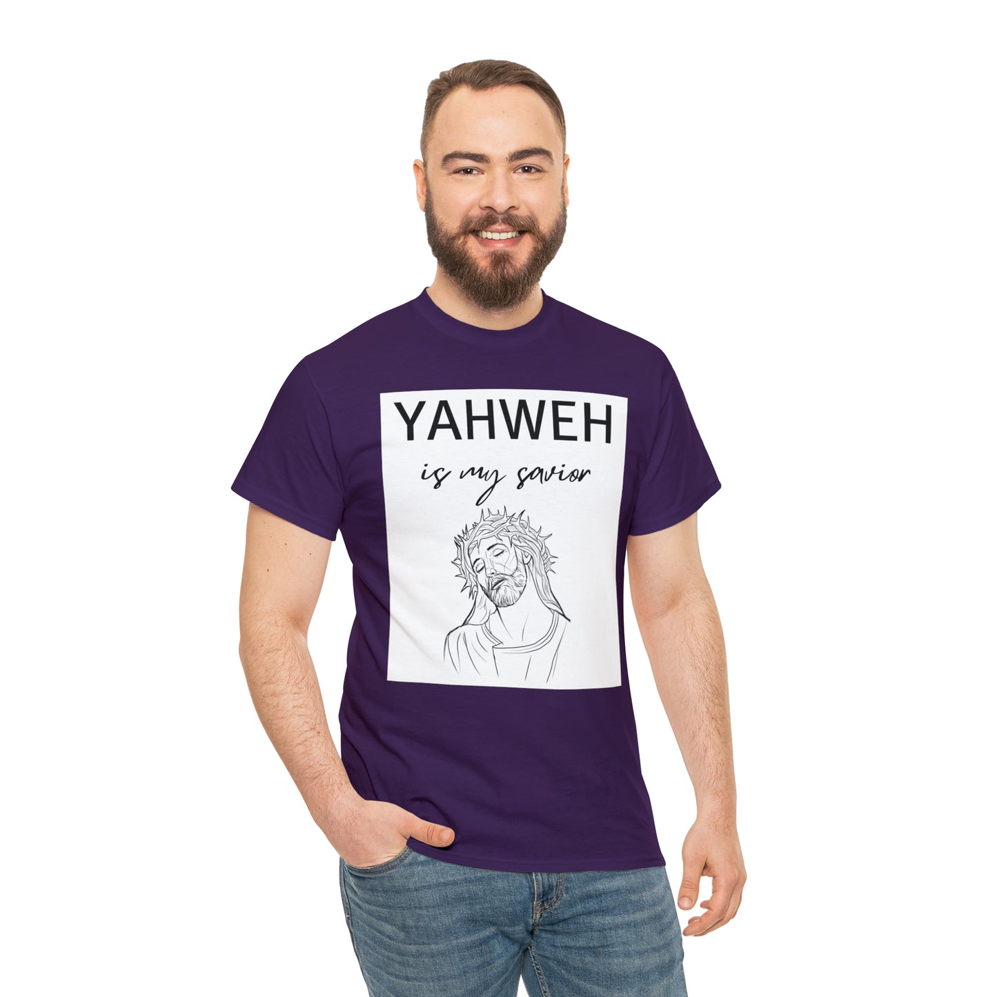 Unisex Tee (Yahweh Is My Savior) with Jesus design