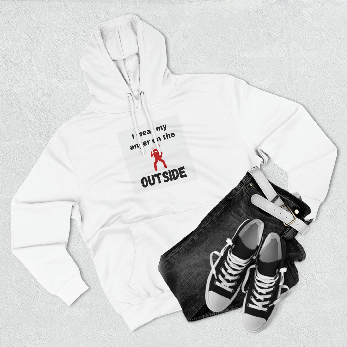 Men’s Pullover Hoodie (I wear my anger on the outside)