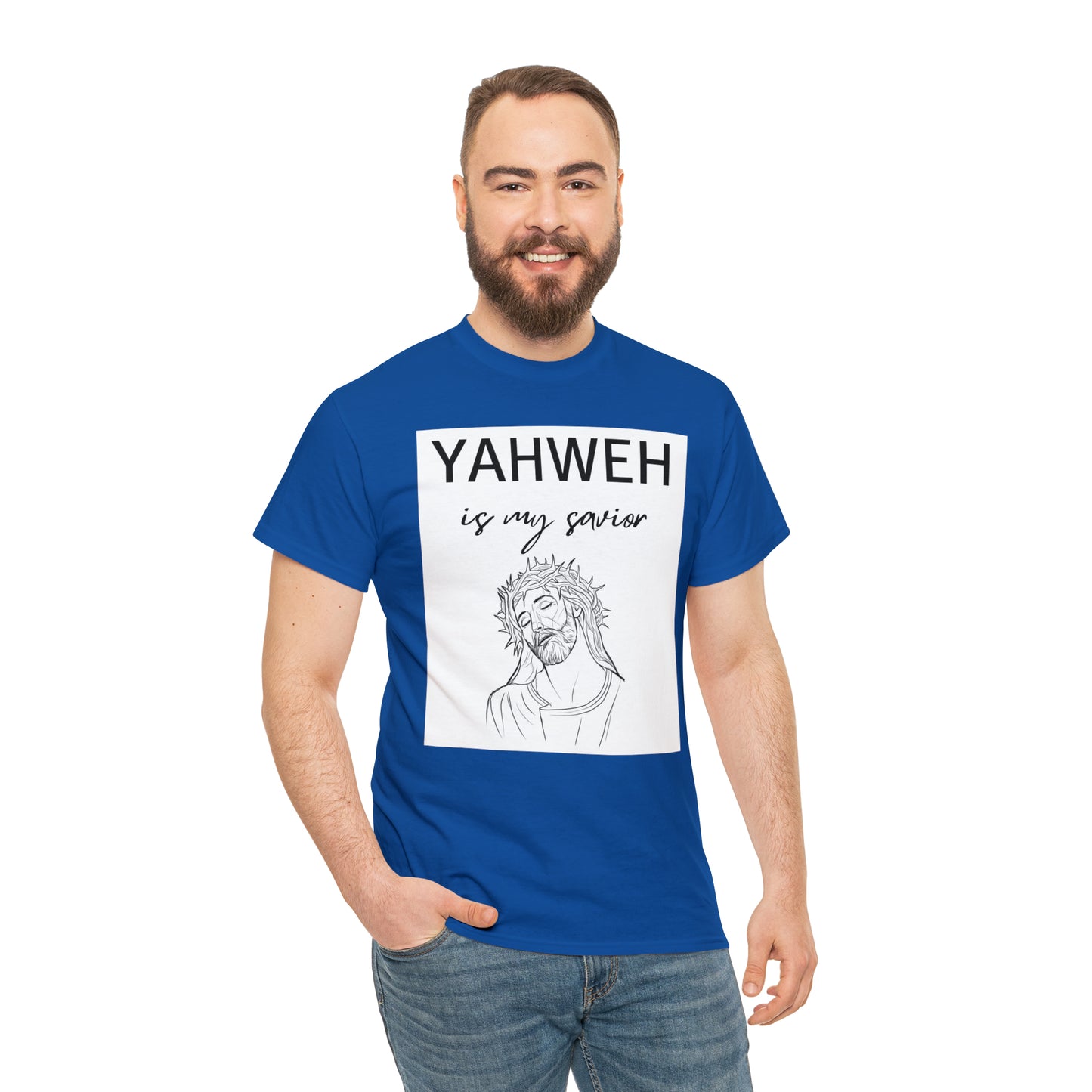 Unisex Tee (Yahweh Is My Savior) with Jesus design