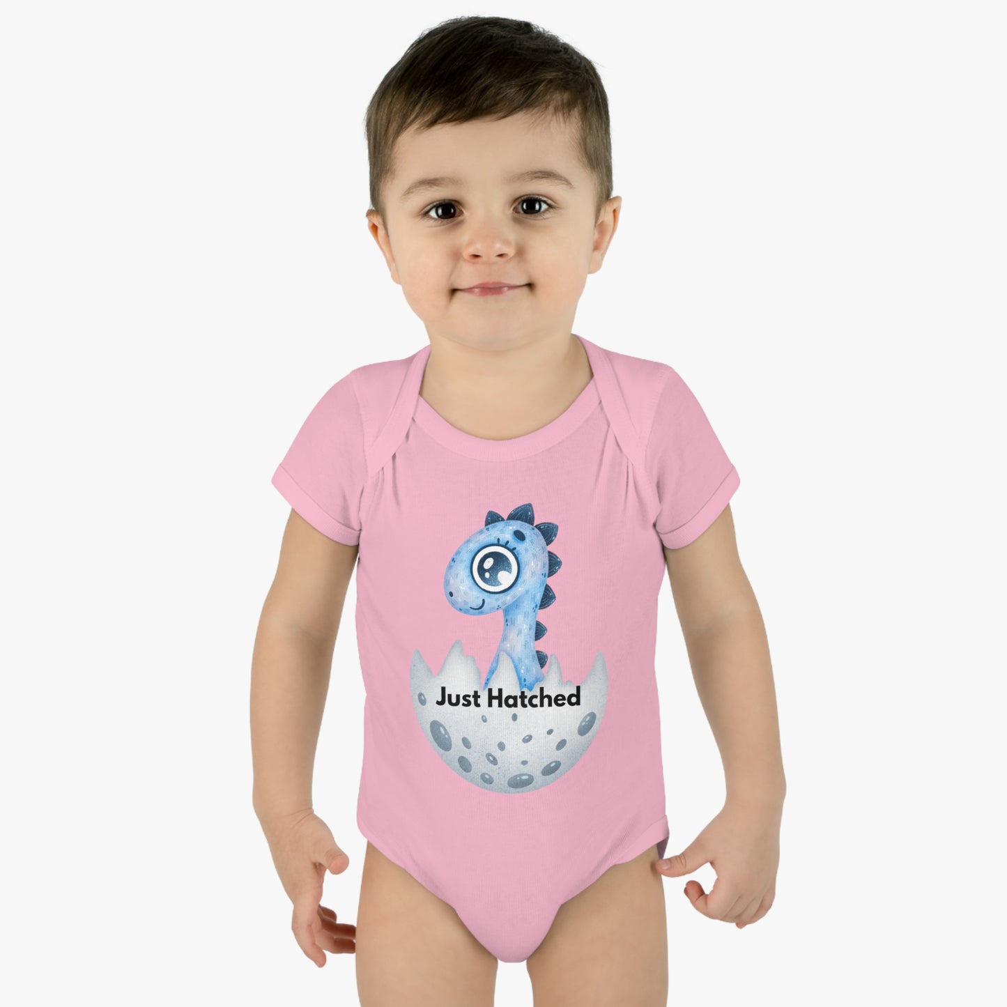 Boy Baby Onesie (just hatched dinosaur)