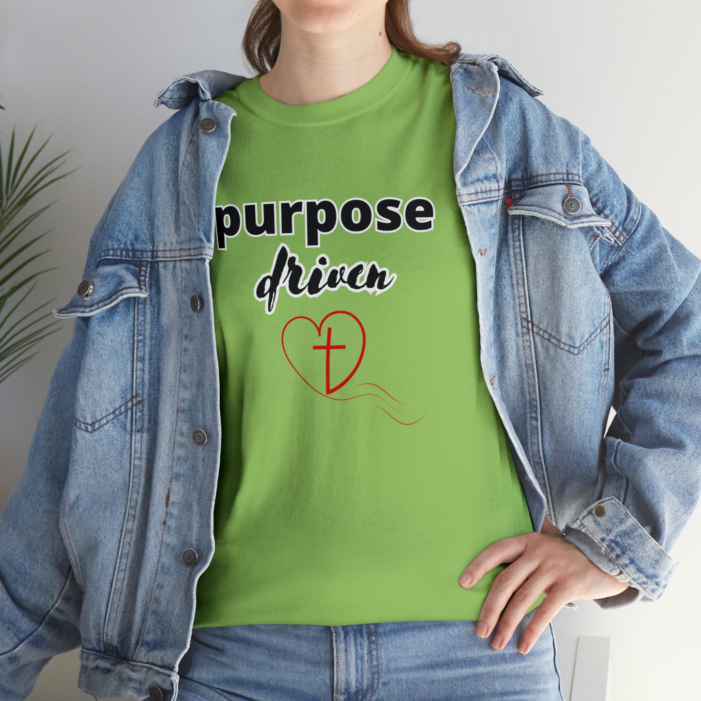 Unisex Cotton T-Shirt (purpose driven heart with a cross)