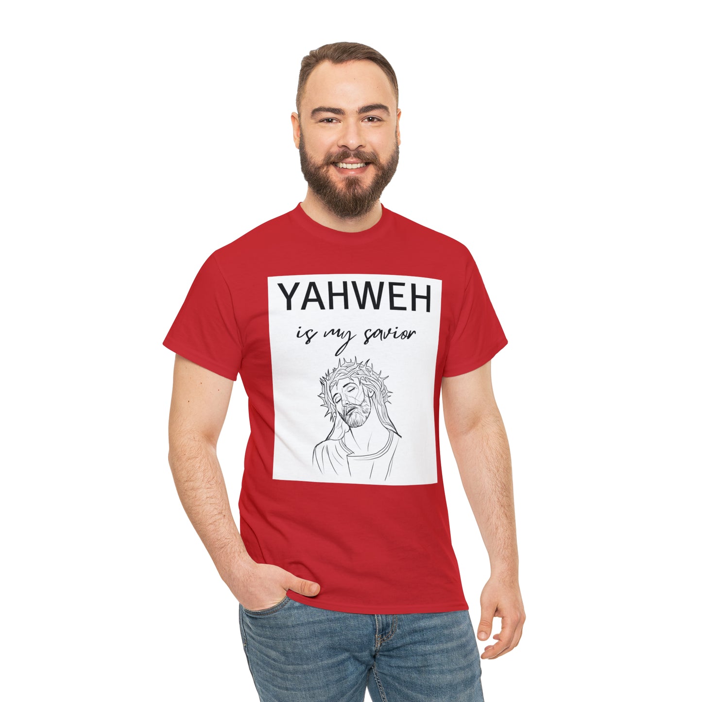 Unisex Tee (Yahweh Is My Savior) with Jesus design