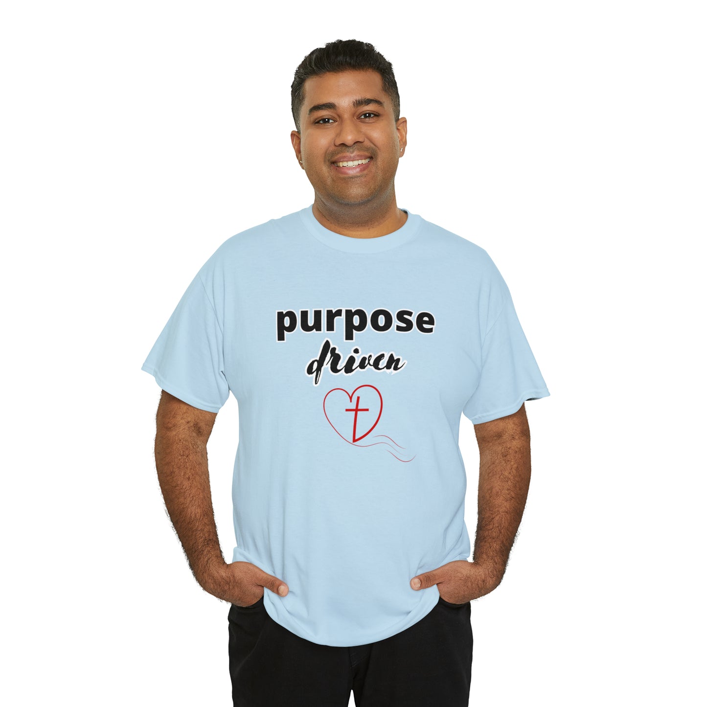 Unisex Cotton T-Shirt (purpose driven heart with a cross)