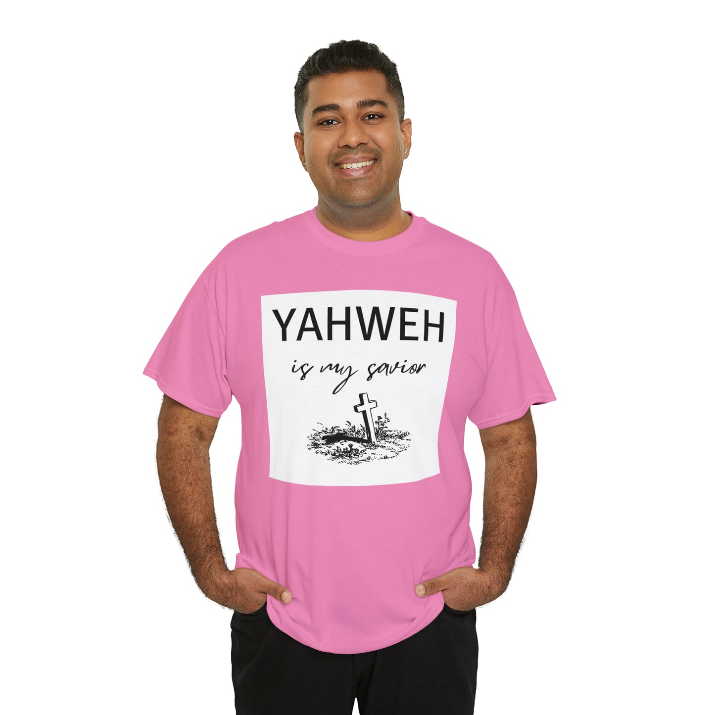 Unisex Tee- Shirt (Yahweh is my savior) with a cross