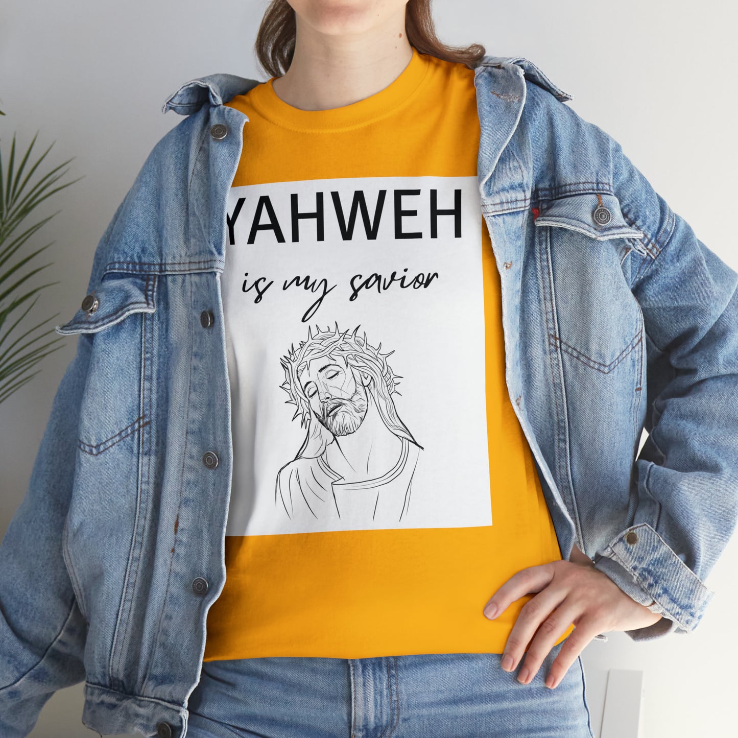 Unisex Tee (Yahweh Is My Savior) with Jesus design