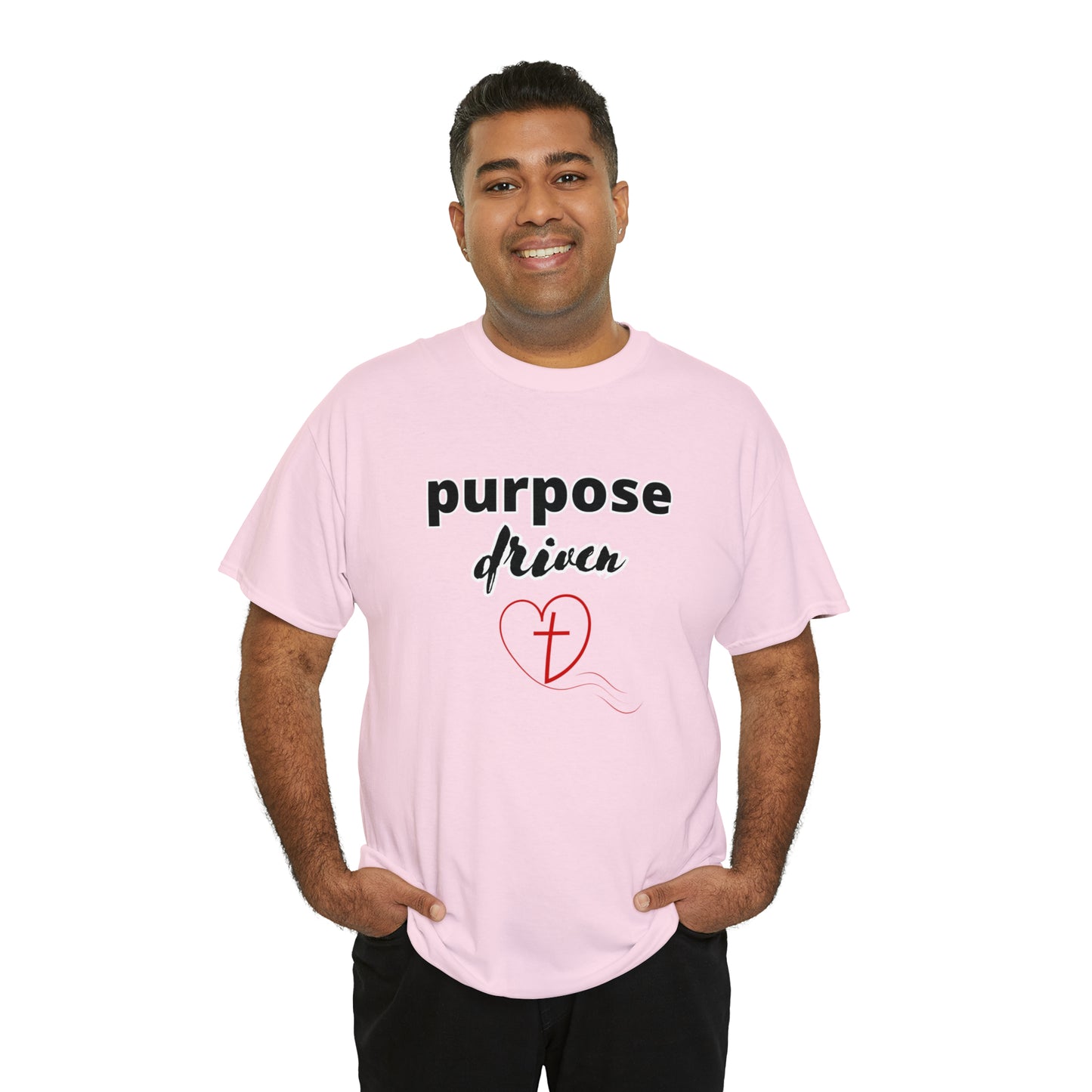 Unisex Cotton T-Shirt (purpose driven heart with a cross)